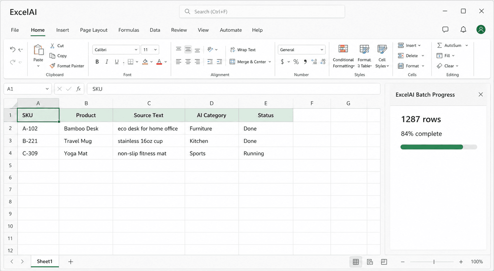 Run structured Bulk Tools row by row
